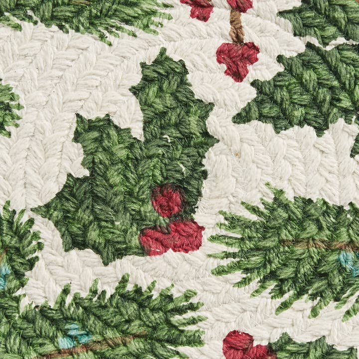 Park Designs - Wholesale Trivet - Boughs Of Holly Printed Braided Trivet 8"3