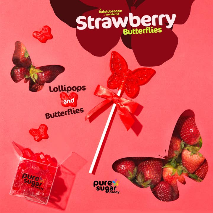 Pure Sugar Candy - Wholesale Lollipop - Butterfly Lollipops