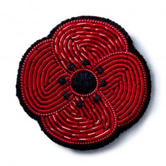 Håndbroderet broche - Mini Valmue for engroshandel hos Macon & Lesquoy