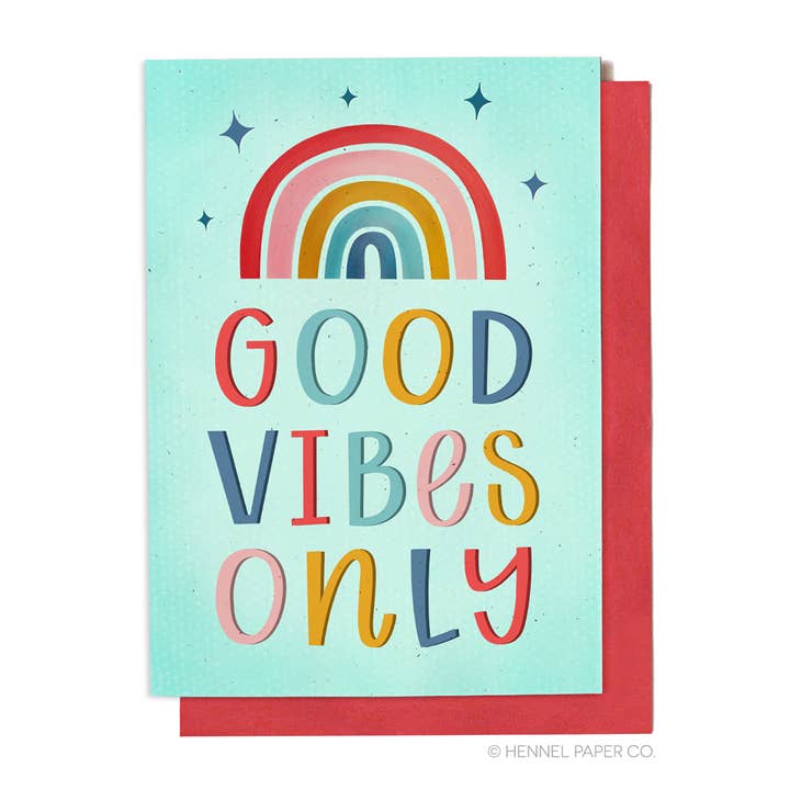 Good Vibes Only Everyday Grußkarte für den Großhandel von Hennel Paper Co.