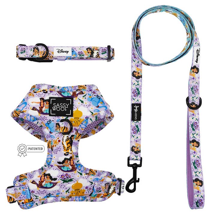 SASSY WOOF - Wholesale Pet Harness - Dog - Harness Three Piece Bundle - Disney's Jasmine