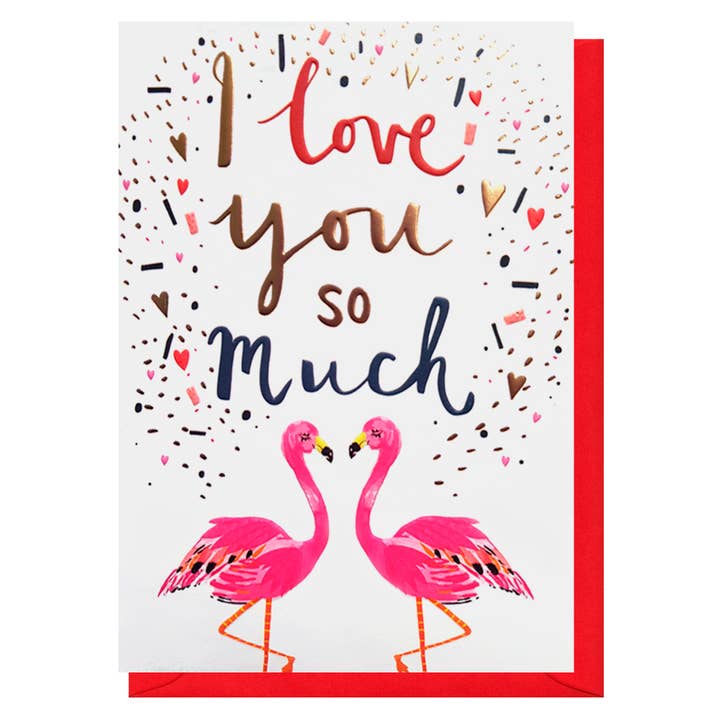 Flamingo Love Card | Valentine's Card | Anniversary Card
for wholesale by Louise Tiler
