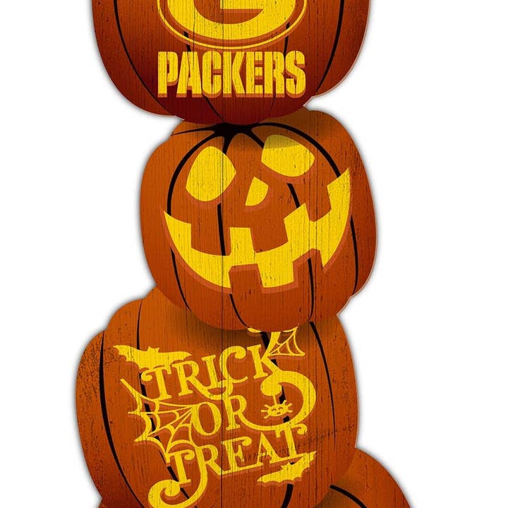 Green Bay Packers Pumpkin Stack 31in Leaner for wholesale by Fan Creations