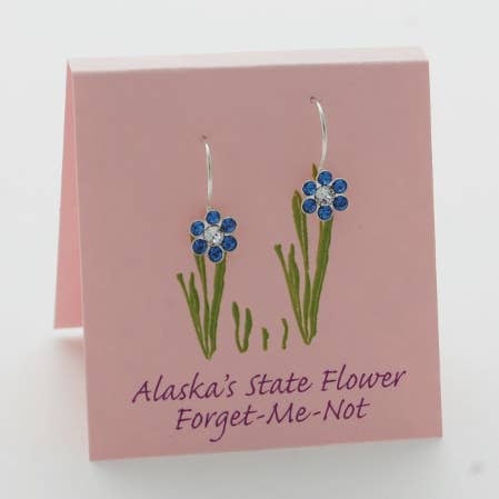 Semaki & Bird - Venta al por mayor Pendientes colgantes - Pendientes Nomeolvides de Alaska Zafiro - colgantes de plata de ley