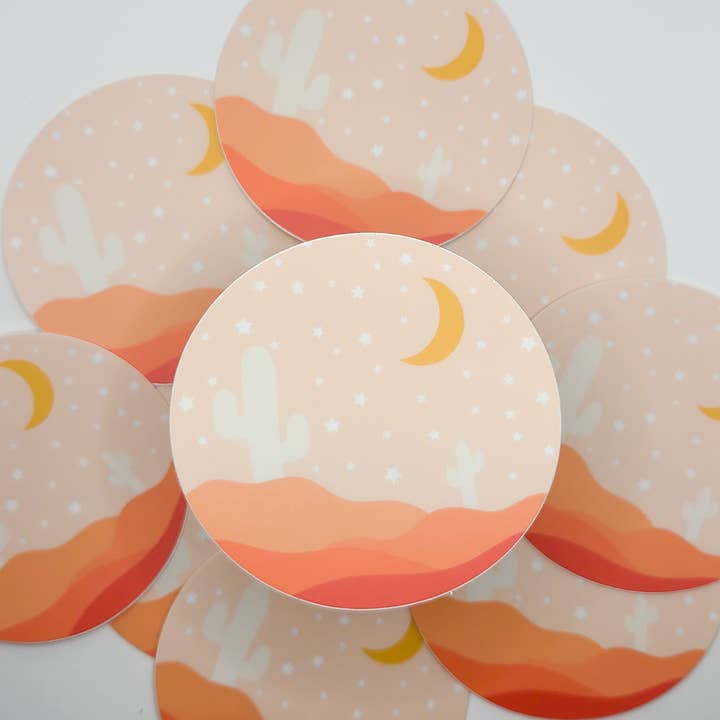 Wüstenmond-Aufkleber für den Großhandel von Marigold & Aster Creative