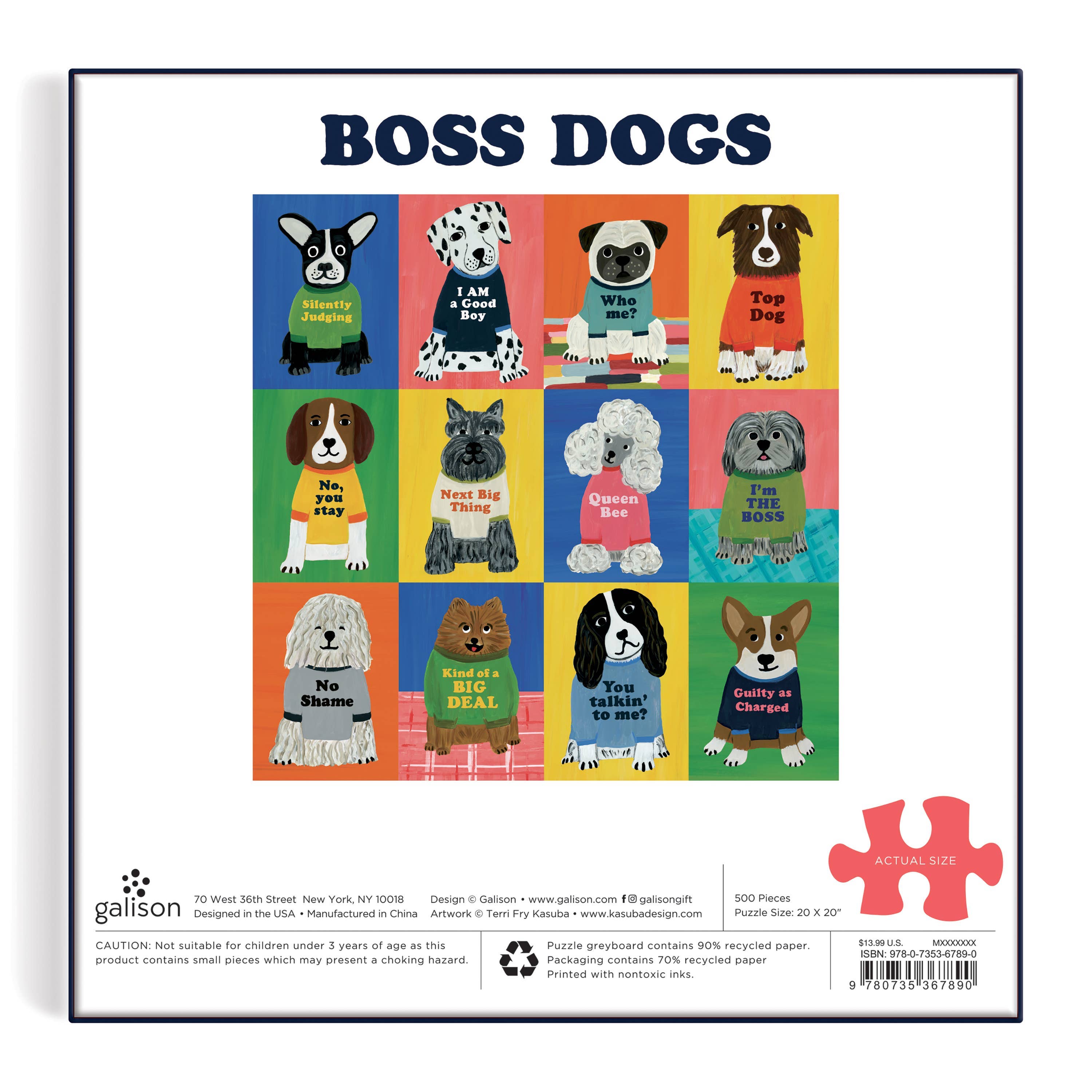 Chronicle Books - Wholesale Puzzle - Adult - Boss Dogs 500 Piece Family Puzzle3