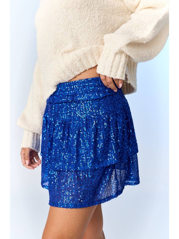 Papermoon - Wholesale Skirt - Women's - PS18588 - Alice Sequin Double Tier Skirt4