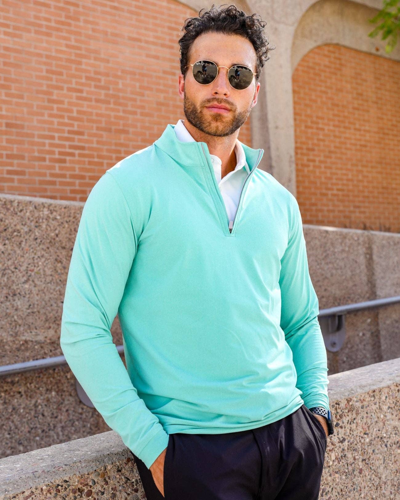 USA Palm – Polo - Homem por atacado – Fecho de 1/4 Mesclado125