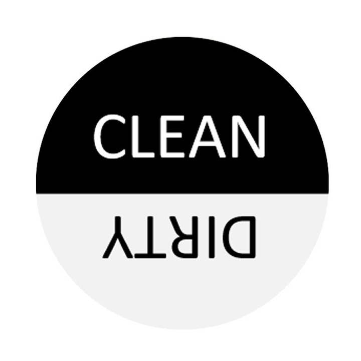 Flexible Magnets Clean Dirty Round Dishwasher Magnet - 3" for wholesale by Flexible Magnets