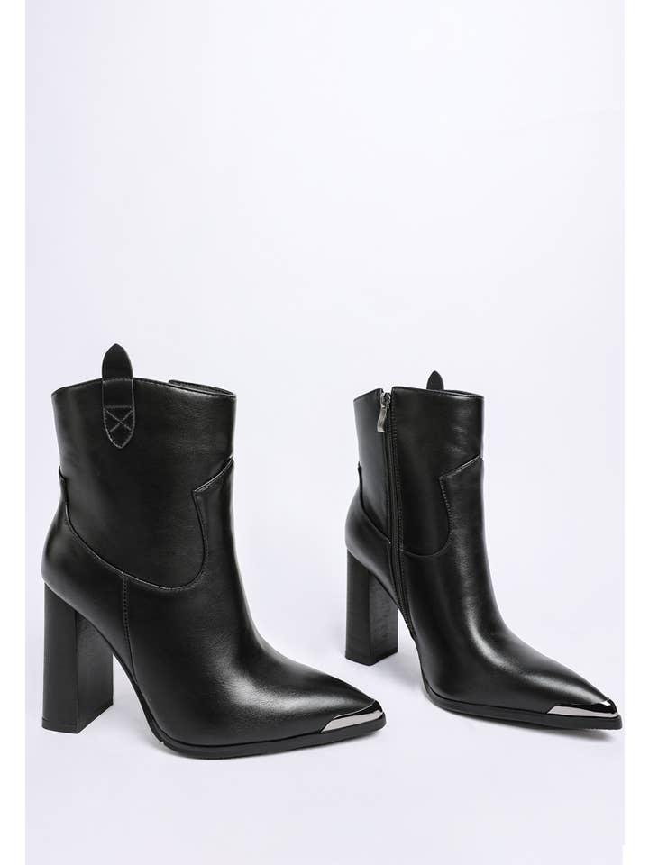 Rag Company - Wholesale Booties - Women's - Hatter Pointed Toe Faux Leather Boots10