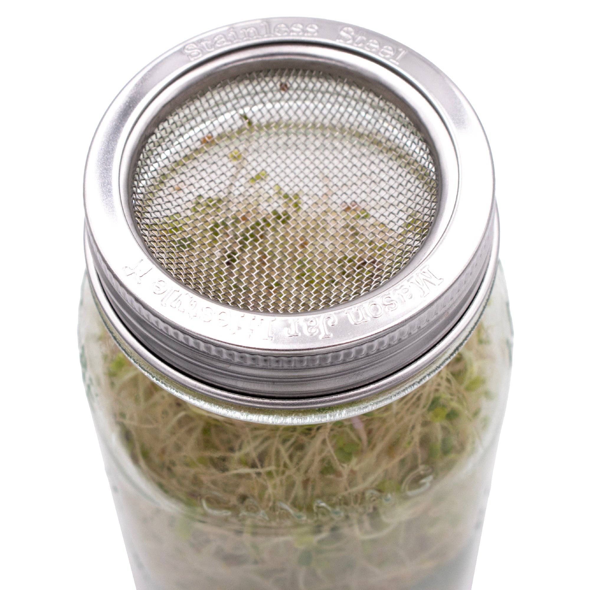 Mason Jar Lifestyle - Vente Boîtes de conservation - Couvercle et bande de germination incurvés antirouille pour bocaux Mason19