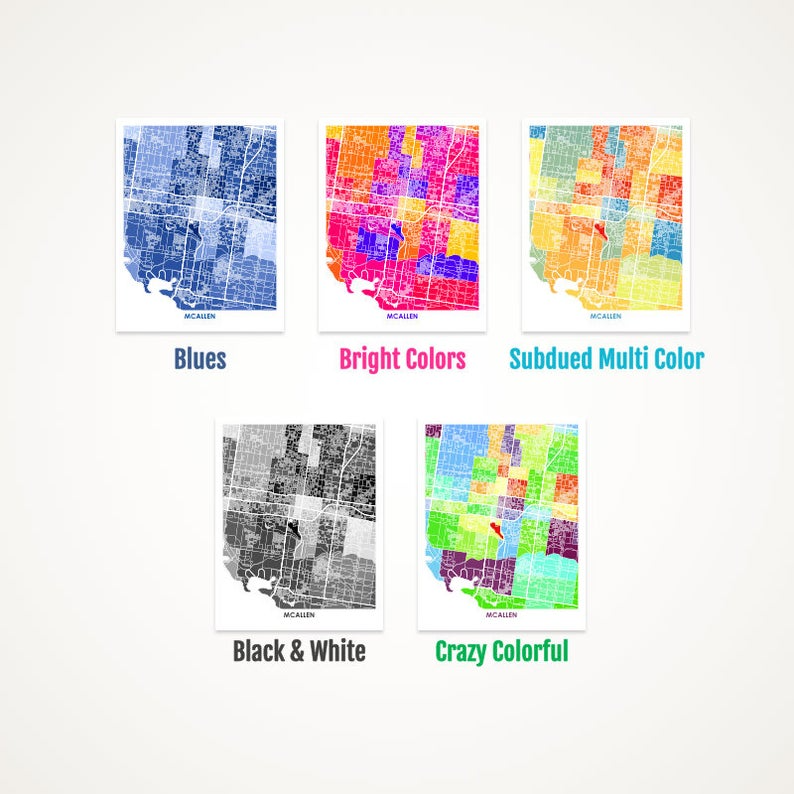 Juanita's Adventures - Wholesale Art Print - Juanitas McAllen Map Print1