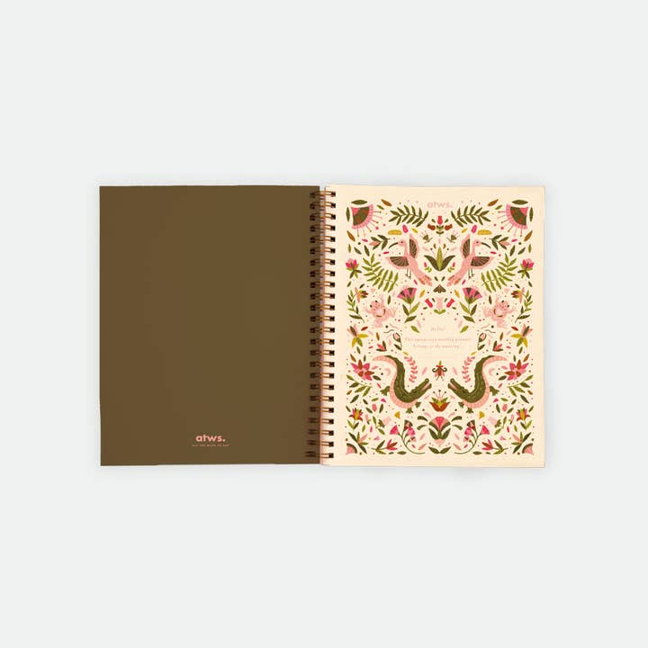 ALL THE WAYS TO SAY - USA - Wholesale Planner - Pink Croco - Monthly Planner Spirals3