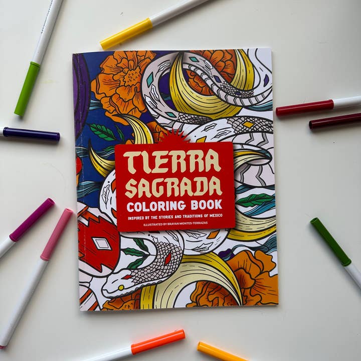 YAMZ: World of Color - Wholesale Coloring & Activity Book - Adult - Tierra Sagrada Coloring Book | Adult Coloring Book of Mexico