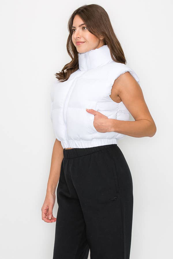 ANWND - Wholesale Jas - Dames - 2458 - Gewatteerd heupvest met hoge kraag18