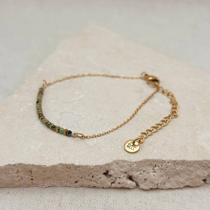 Little Nell Jewellery – wholesale Beaded bracelet – Everyday Green Aventurine Bead Bracelet2