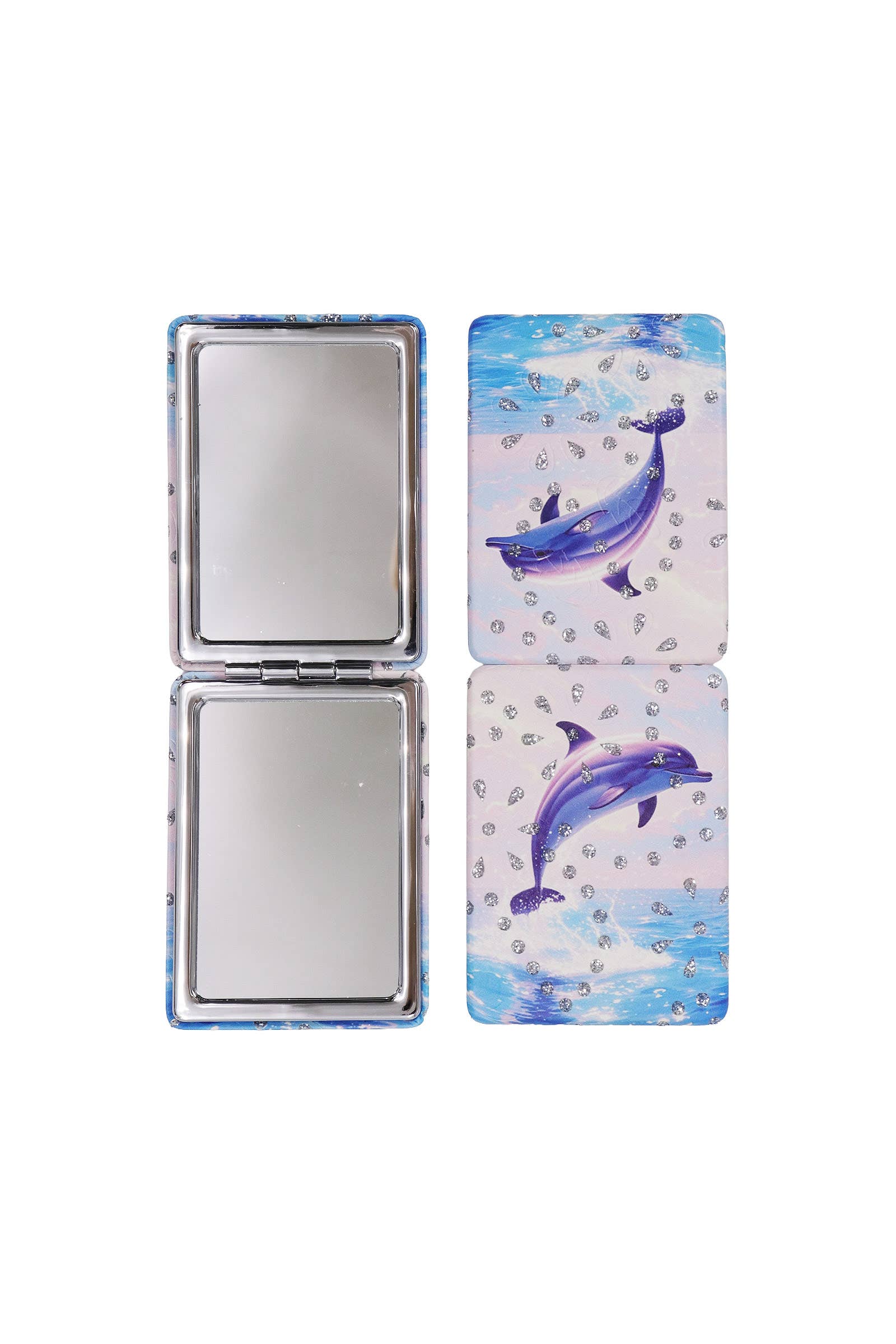 ASSORTED Marine Life Glitter Rectangular Compact Mirror for wholesale on Faire4