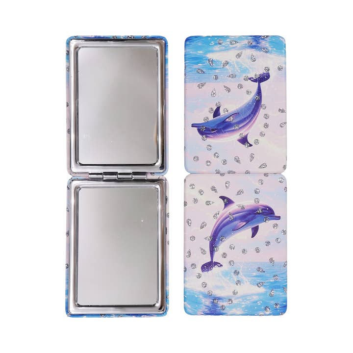 ASSORTED Marine Life Glitter Rectangular Compact Mirror for wholesale on Faire4