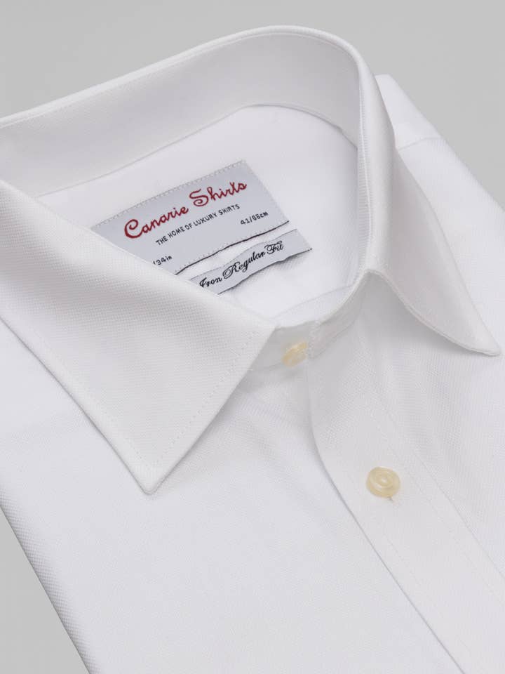 Men's Formal White Royal Oxford Easy Iron for wholesale by Canarie Shirts