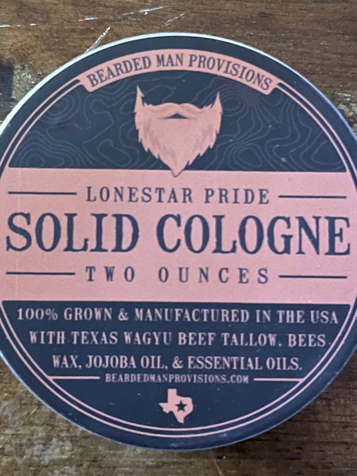 Lonestar Pride Solid Cologne- 2oz for wholesale by Bearded Man Provisions