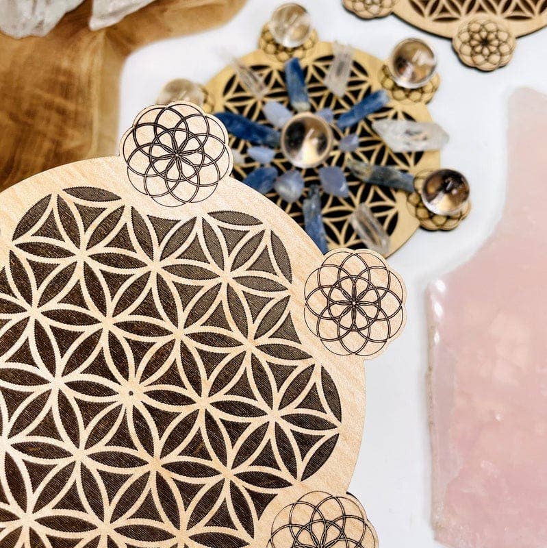 Rock Paradise – wholesale Spiritual stone/crystal – Flower of Life with Seed of Life Crystal Grid8