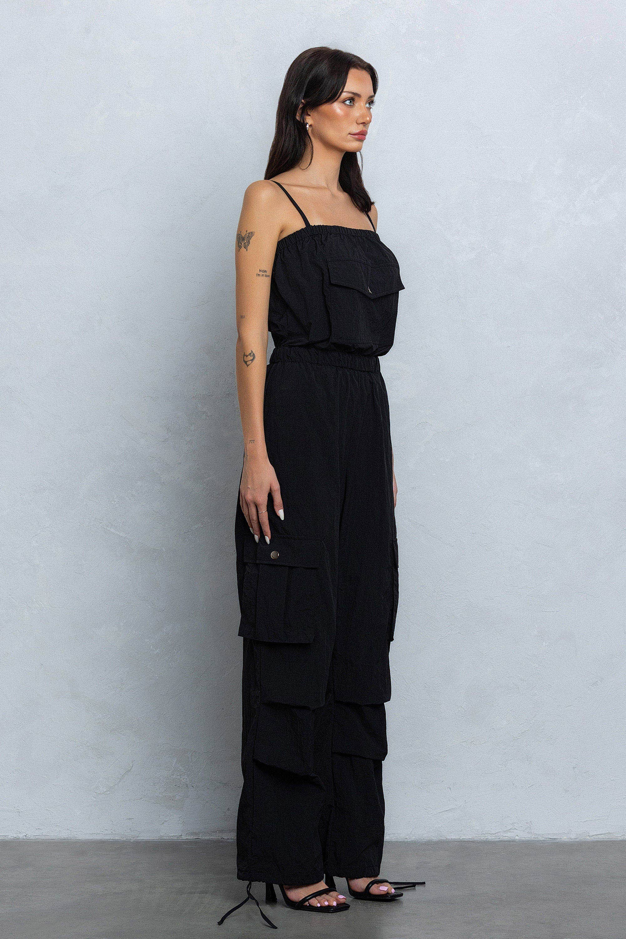 No Vacancy - Wholesale Jumpsuit - Women's - Tube top parachute cargo jumpsuit1