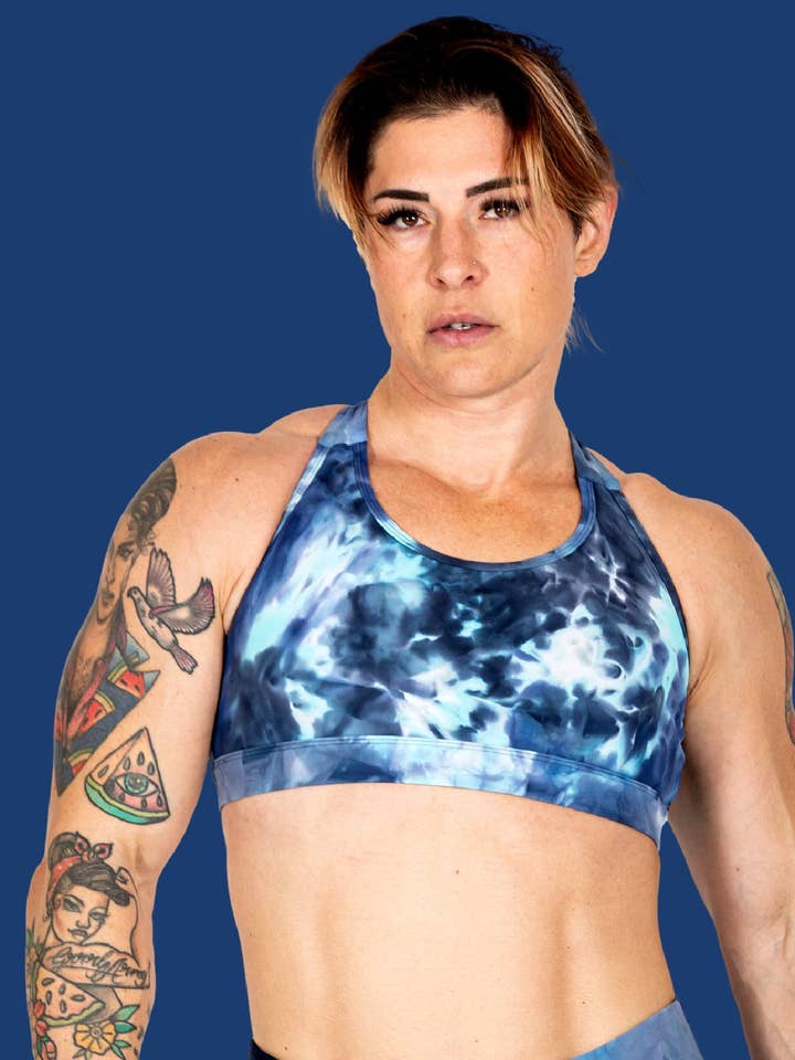Soutien-gorge renforcé Aqua Tie Dye pour la vente par GRRRL
