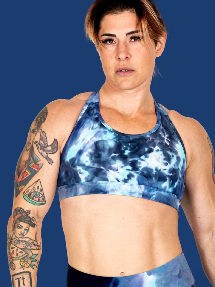 Soutien-gorge renforcé Aqua Tie Dye pour la vente par GRRRL