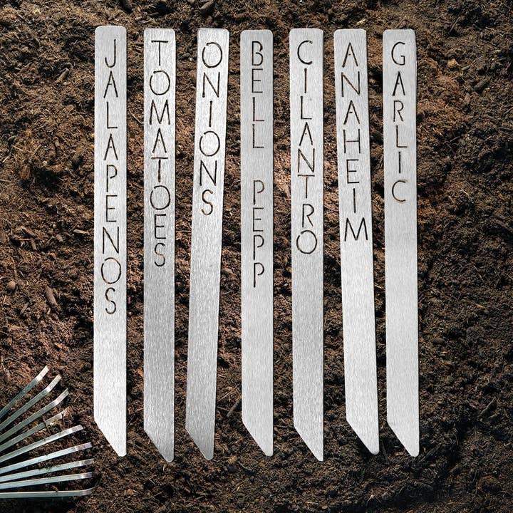 Garden Markers - Your Favorite 7 - Plant Label Tags Outdoor Garden Markers for wholesale by Rusted Orange Craftworks Co.
