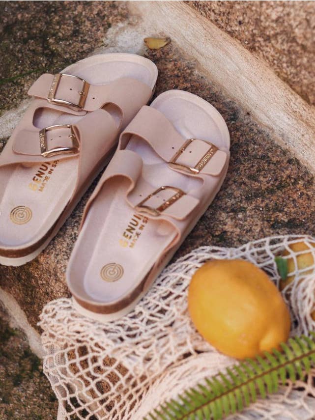 GENUINS - Wholesale Sandals - Women's - HAWAII VEGAN SUEDE NUDE