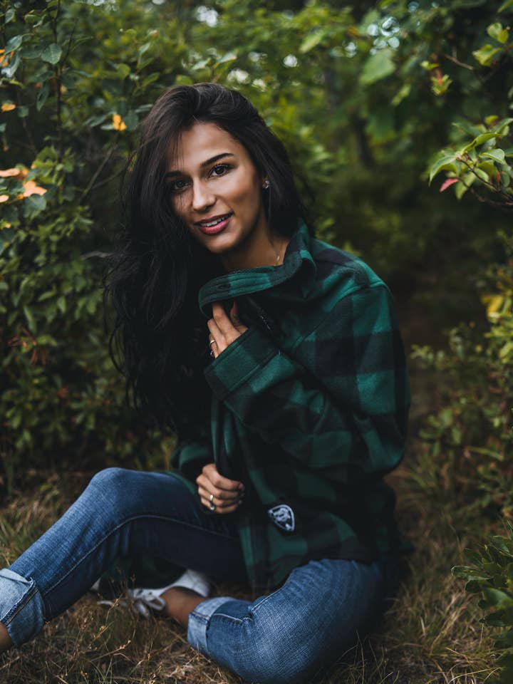 Country Liberty - Wholesale Button Down Shirt - Men's - Forest Plaid Fleece1