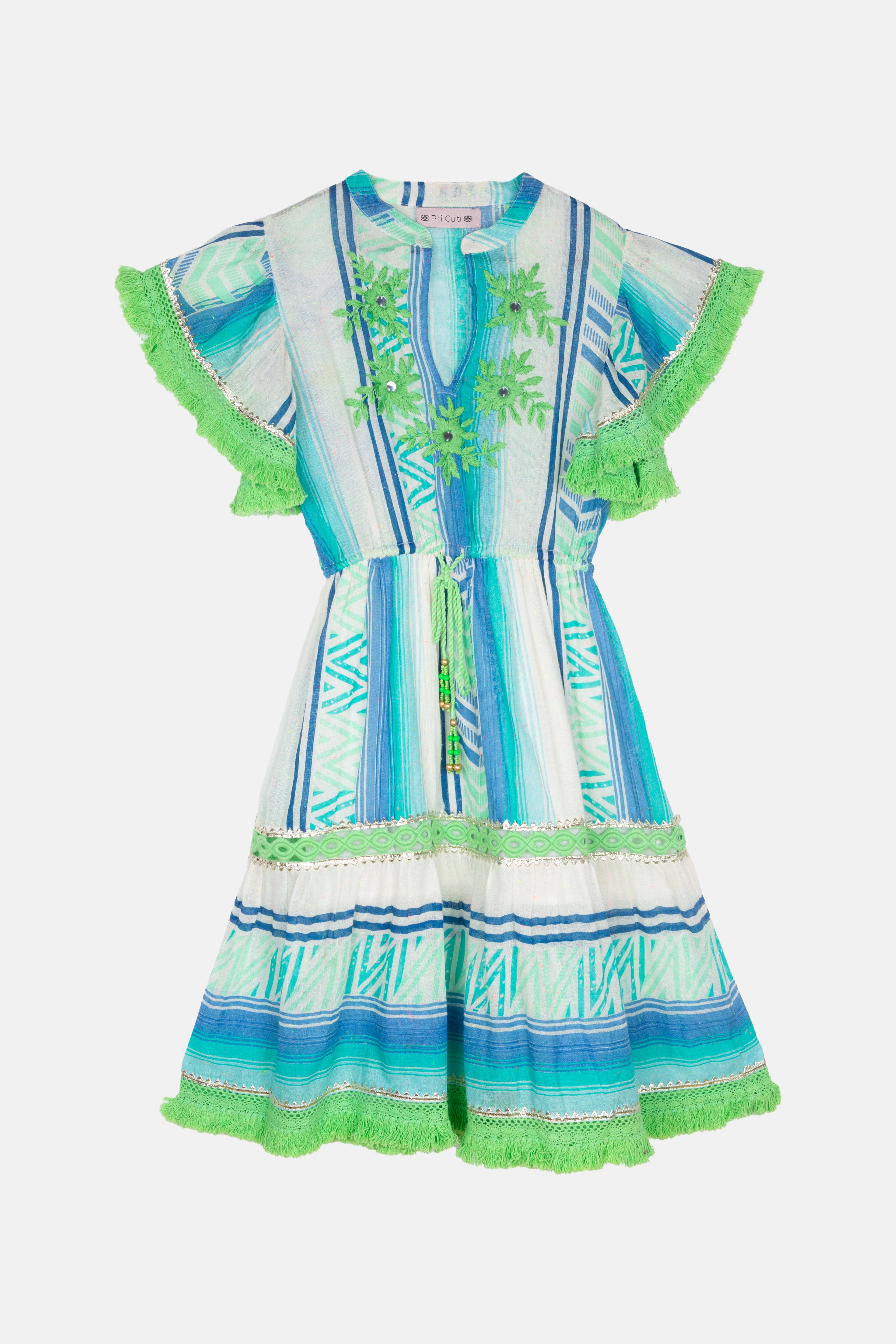 Piti Cuiti - Wholesale Dress - Women's - FRIDA AQUA SHORT DRESS4