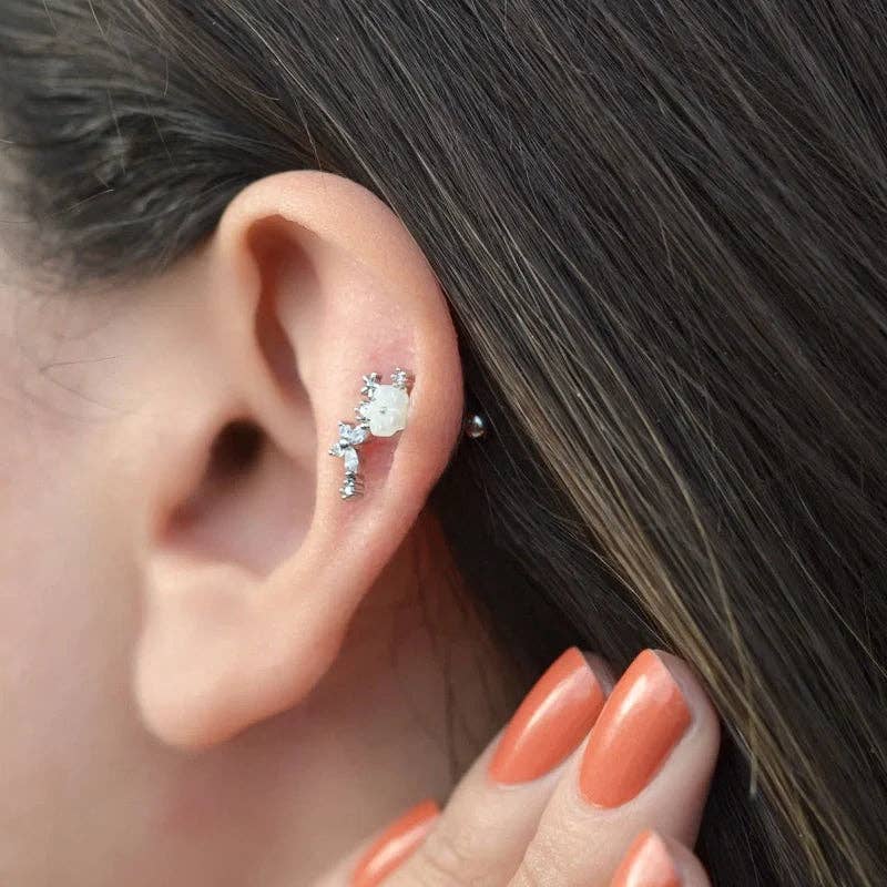 StockJWL - Wholesale Stud/Post Earrings - Magnolia Flower Earring, Earrings, Stud Earrings Stud  Piercing Helix Stud Cartilage Conch  Gold  Rose  Silver  Gift For Her8