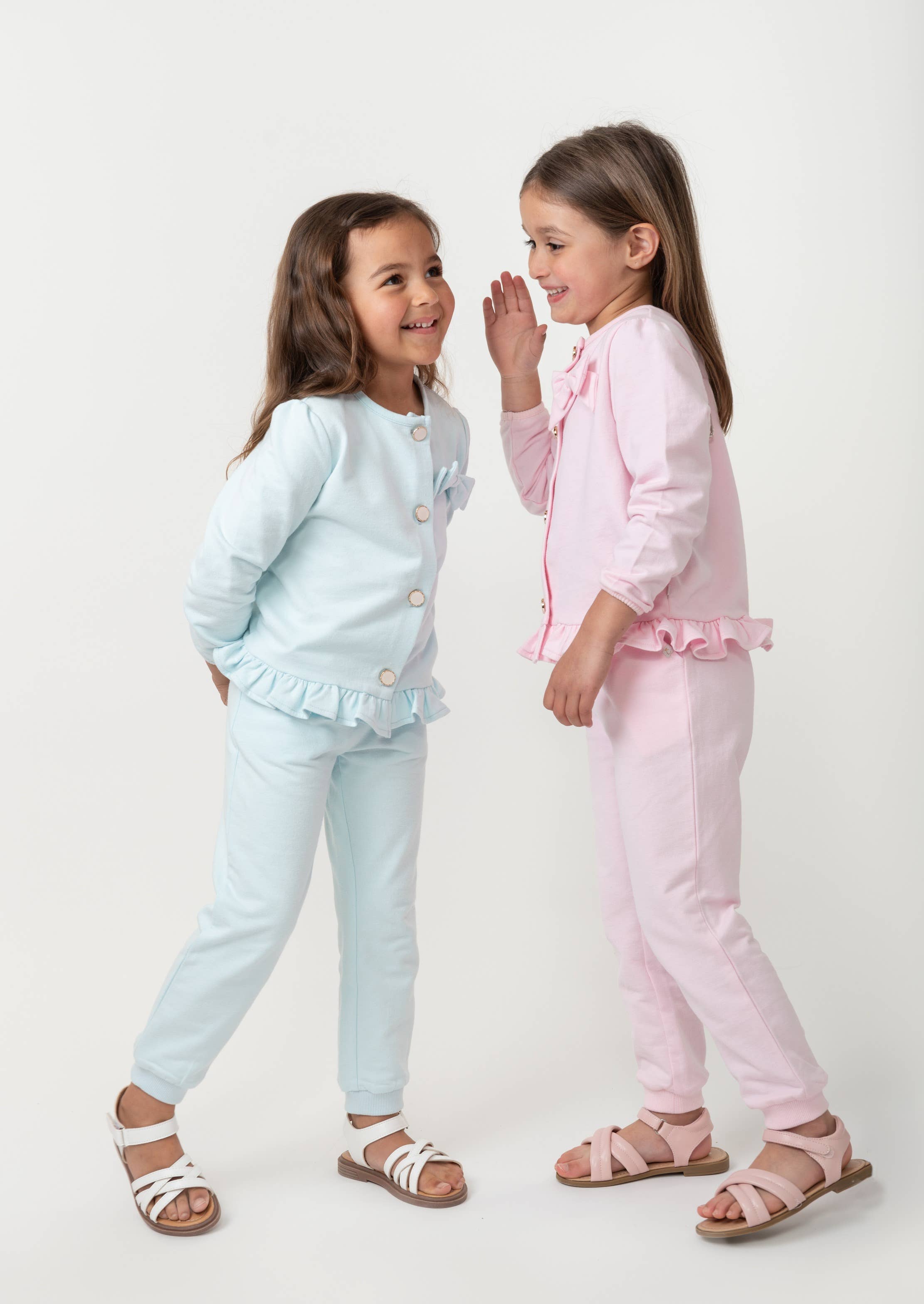 Caramelo Kids - Fashion Collection - Wholesale Top & Leggings Set - Kids - Elevated Essentials Pearl Bow Cardigan Set3