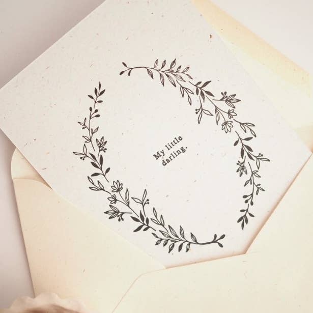 My little darling letterpress card for wholesale by soch and co