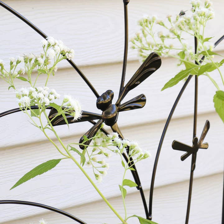 Sunnydaze Decor - Wholesale Trellis - Sunnydaze Dragonfly Garden Trellis - 55.75" H - Black - 2pk