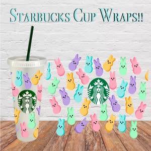 Pastel Bunny Personalized 12oz Toddler Snack Cups
