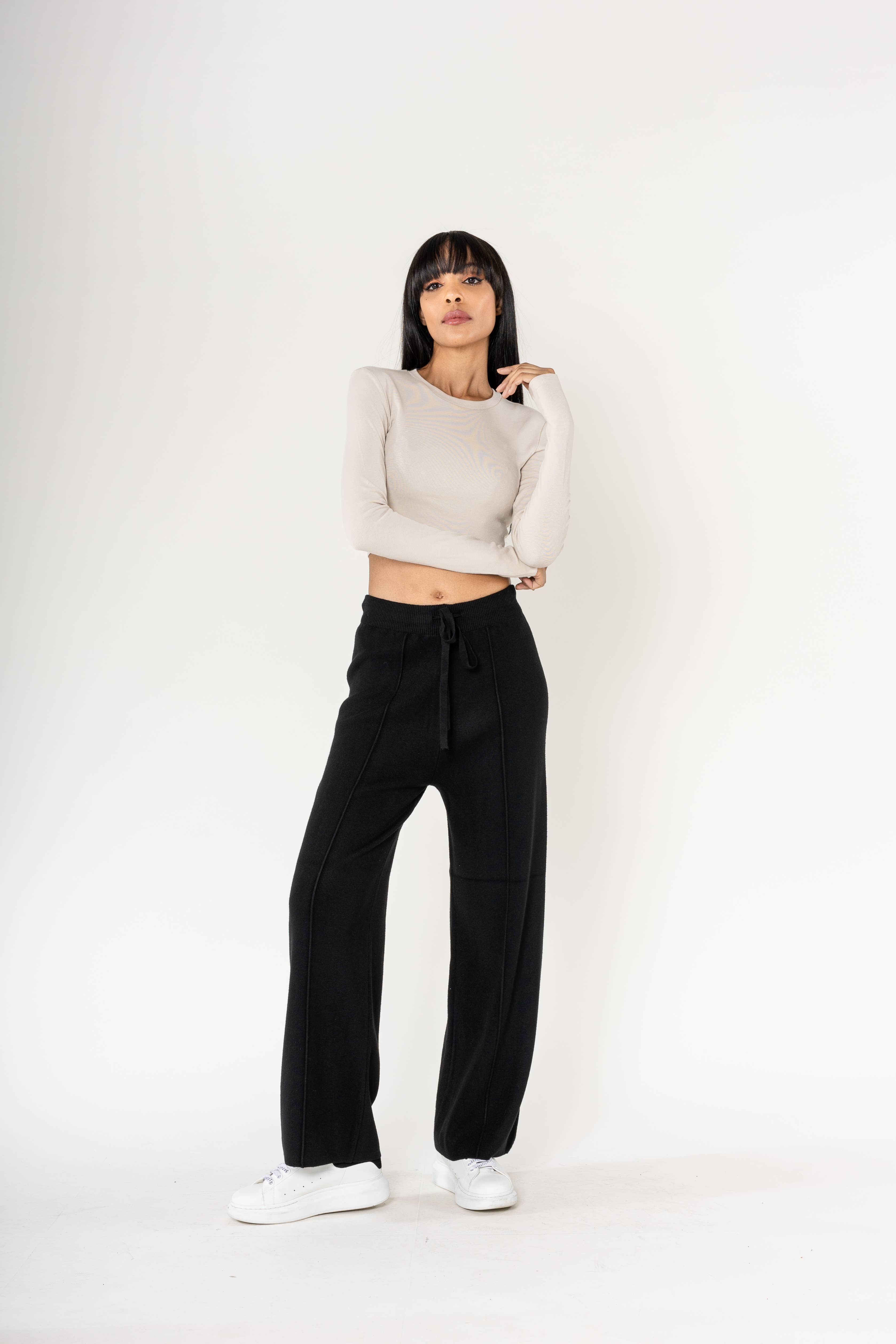 Nina Carter – Engroshandel Bukser - Dame – F025 Flared Cocooning Comfort-strikbukser10