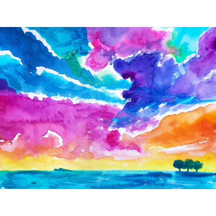 Euphoria Watercolor painting for wholesale by Clara de la Fuente Artist