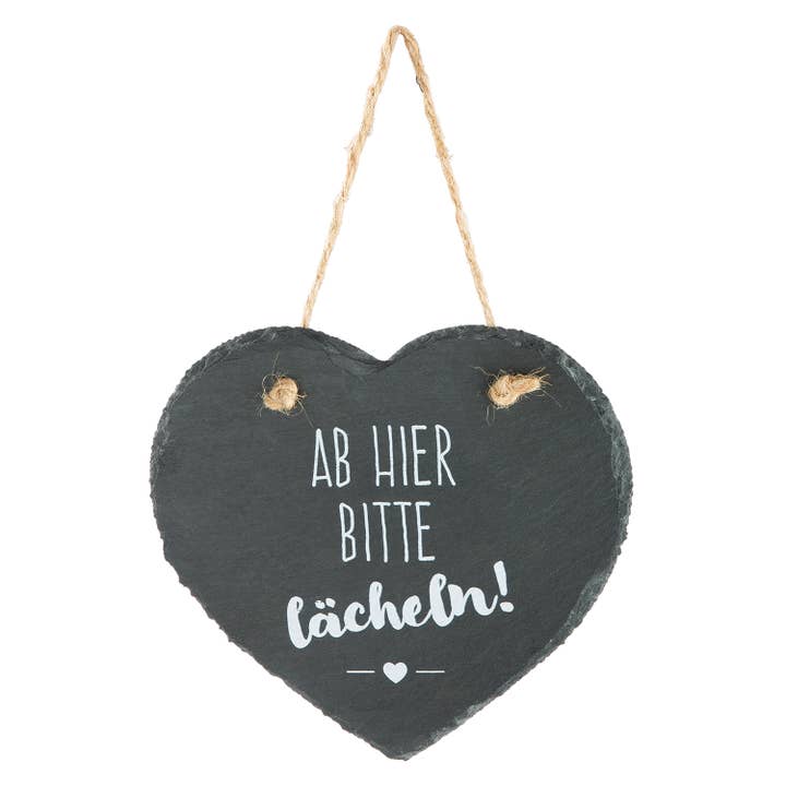 anthracite Hanging Heart Joy 2-sort. anthracite-colored H. 25 cm, PU 18 for wholesale on Faire3