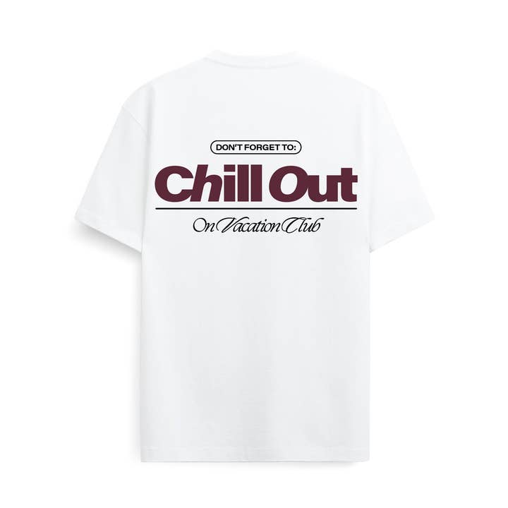 Chill Out T-Shirt - Weiß für den Großhandel von On Vacation