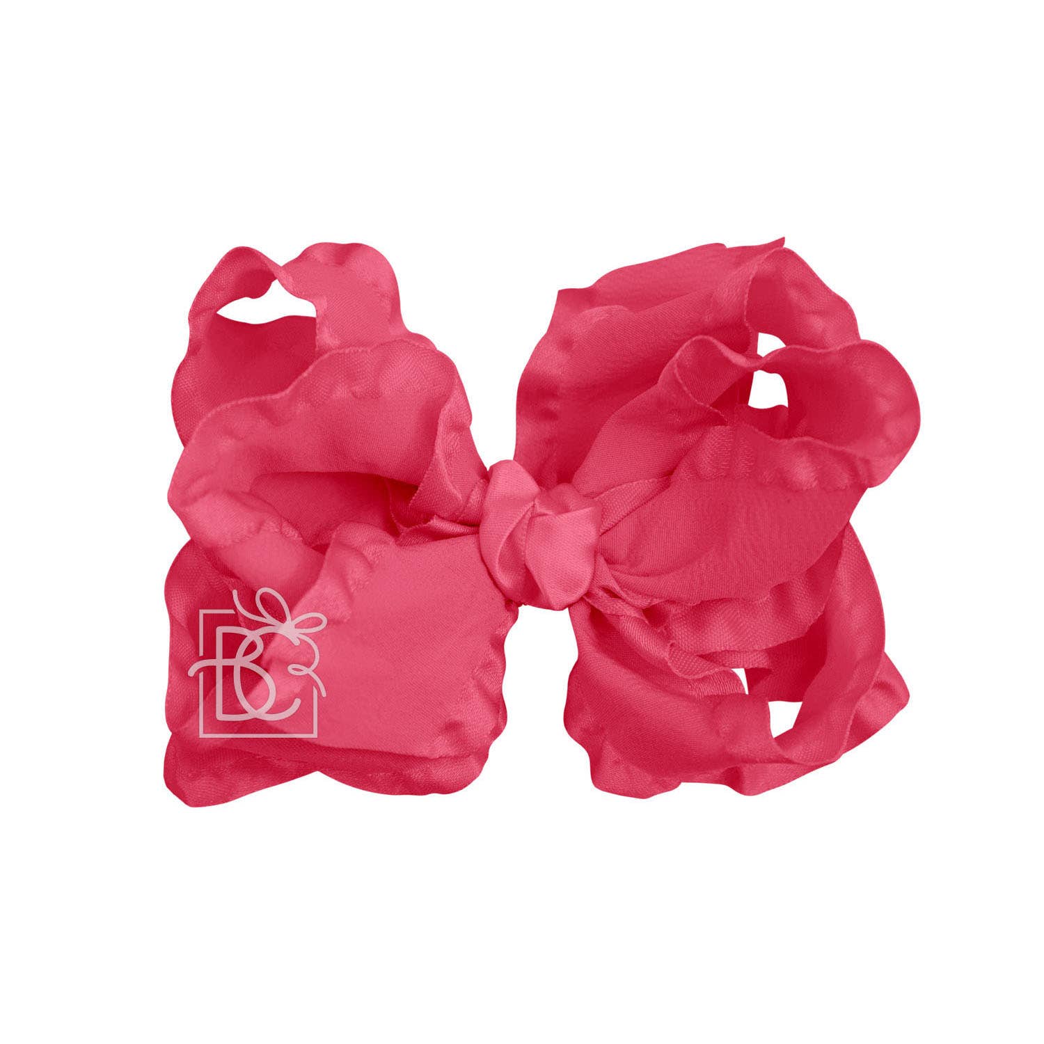 Beyond Creations, LLC - Wholesale Hair Bow - Kids - DOUBLE RUFFLE BOW ON CLIP45