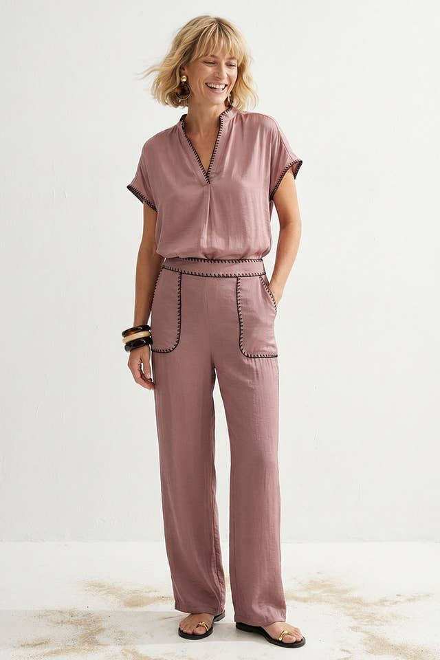 Naked Zebra - Vente Chemisier – femme - Blouse régulière à épaules tombantes avec surpiqûres.11