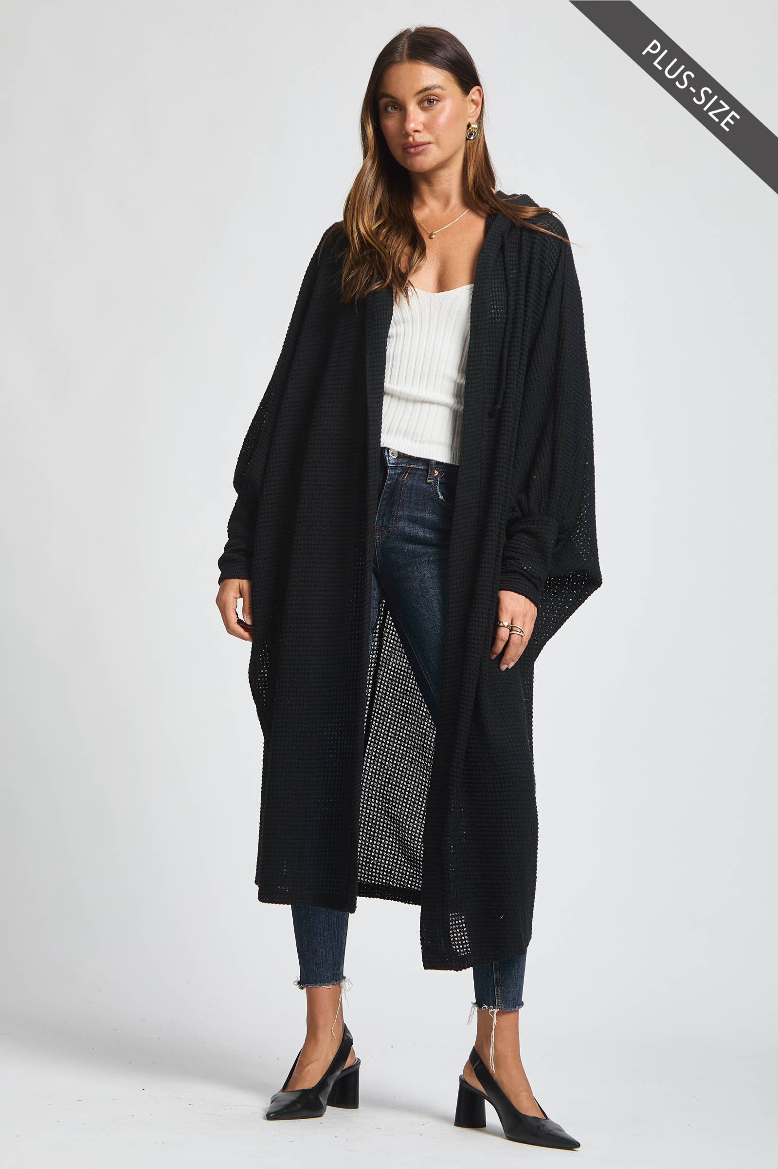 Dear Scarlett - Wholesale Cardigan - Women's - PLUS SIZE Cozy Knit Maxi Duster10
