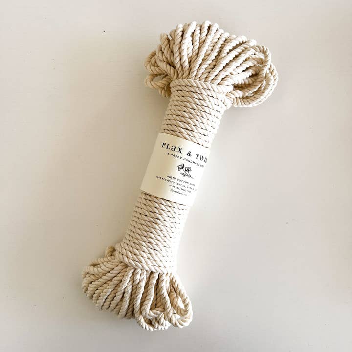 Flax & Twine – wholesale Garn – Lin och garn 5mm Brenn tvinnat bomullsrep