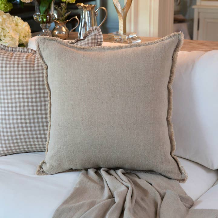 Provence Euro Sham con flecos para venta al por mayor de Arte Italica & Crown Linen Designs