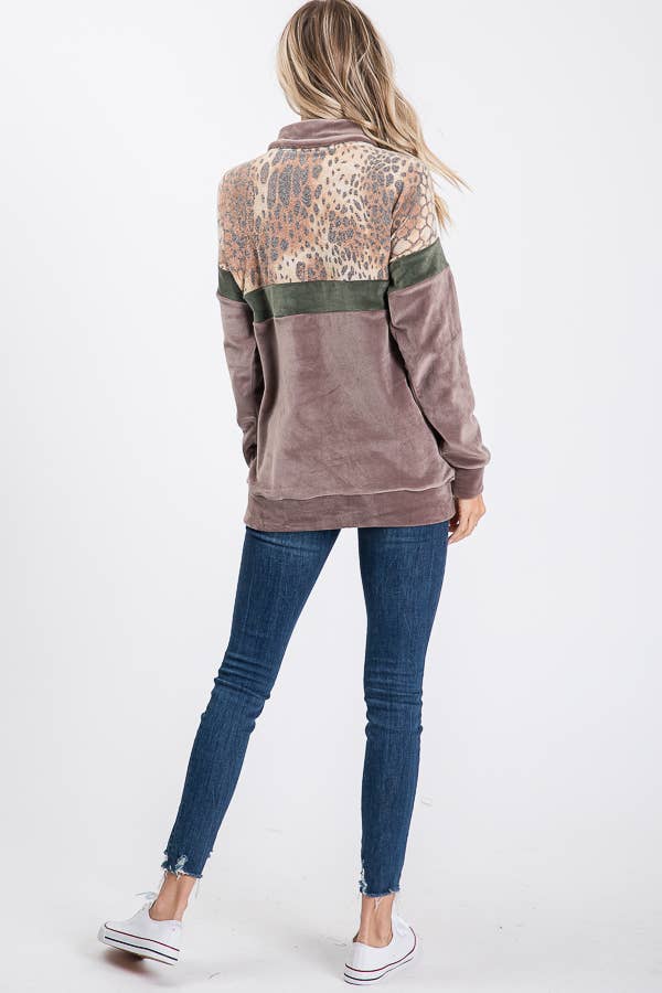 7th Ray - Wholesale Sweatshirt - Women's - Everyday Casual Half-Zip Activewear Sweatshirt T27339