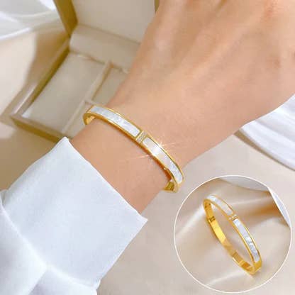 Gooddiy - Wholesale Cuff Bracelet - Block Titanium Steel Plating Gold Plated Bangle wholesale1