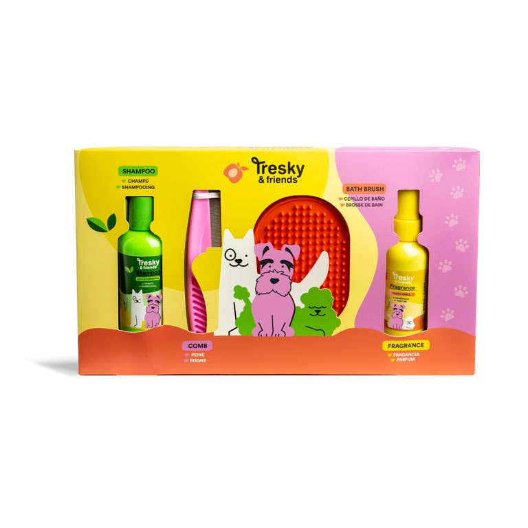 Aquarius Cosmetic SLU - Wholesale Pet Grooming Set - Dog - TRESKY & FRIENDS 4PCS GIFT SET2