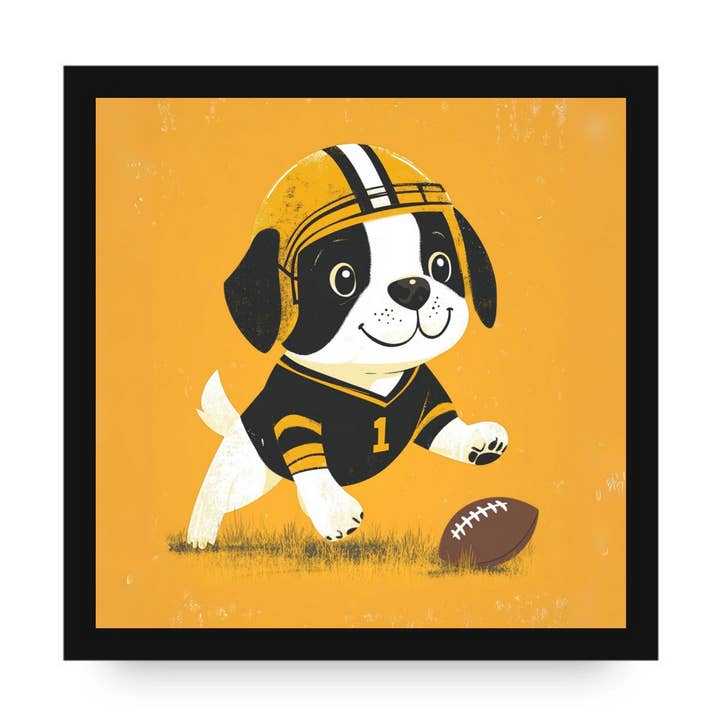 Barry the Power Bernard Framed Canvas by DLJ for wholesale by Dancing Littles Jungle